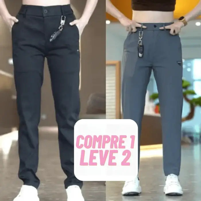 (Compre 1 LEVE 2 UNIDADES) Calça Slim Amora / A Mais Soltinha e Fresca do Mercado - Último dia de Promoção