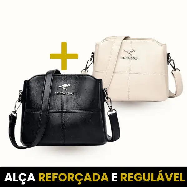 (Compre 1 LEVE 2 UNIDADES) Bolsa Feminina de Couro Nobre Megan® / Elevando seu Estilo a um Patamar Superior